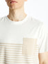 LC Waikiki Crew Neck Short Sleeve Striped Combed Cotton Men's T-shirt
